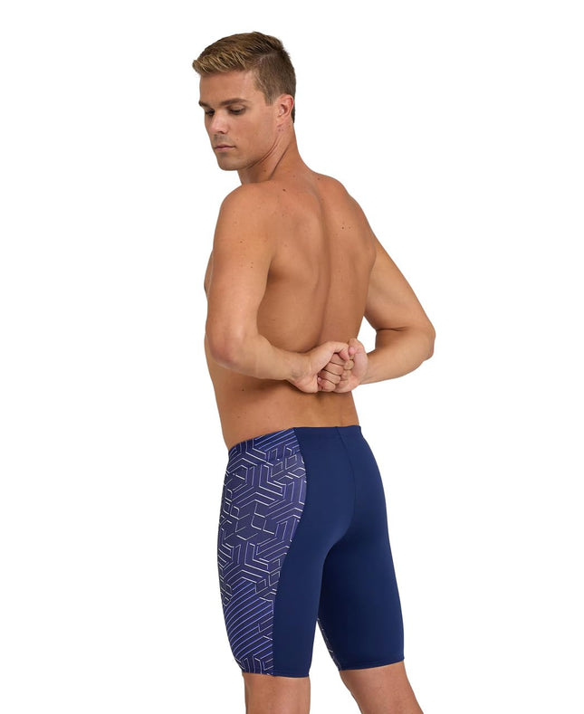 Arena Men's Performance Kikko Pro Swim Jammer Trunks, Navy/Navy Multi, 22