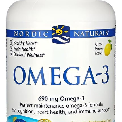 Nordic Naturals Omega-3 Formula Softgels, Lemon, 60 ct