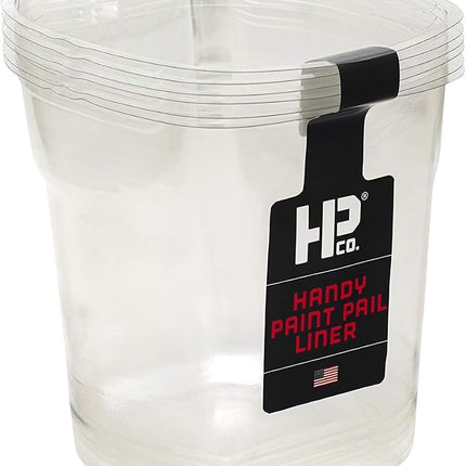 Dynamic Handy Paint Pail Liners 6 Pieces, clear