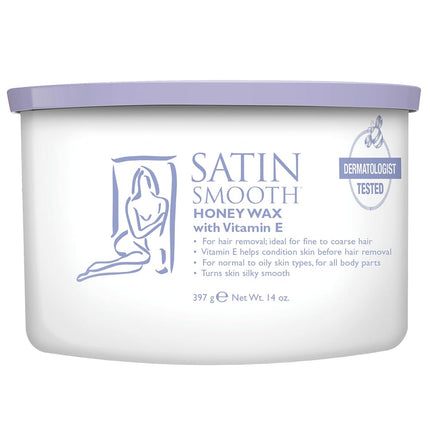 Satin Smooth Honey Wax with Vitamin E For Women 14 oz Wax