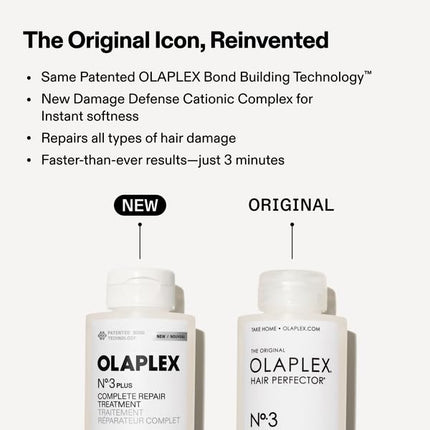 OLAPLEX N°.3PLUS Hair Repair Pre-Shampoo Treatment | Repairs Damage, 250 mL