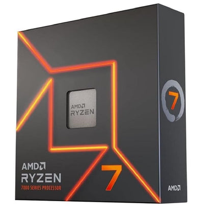 AMD Ryzensets 7 7700X Processor (integrated Radeon Graphics, 8 cores/16 threads, 105W DTP, AM5 Socket, 40MB cache, up to 5.4 GHz max boost, no cooler)