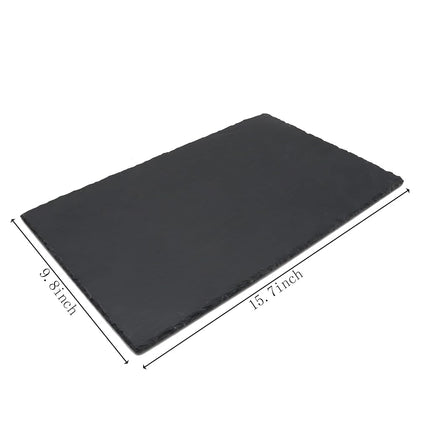 JIHAQUA Slate Tiles for Reptiles, Food Bowl Dish Feeding Slate Tortoise Habitat Accessories for Reptiles Tank (40 x 25 cm)