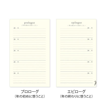 Midori 12851006A Diary, For 5 Years, Doors, Red, With Buffer