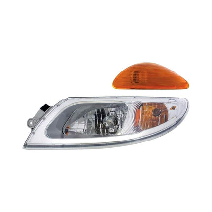 United Pacific 31276 Headlight Assembly, LH, Chrome Housing, with Sign