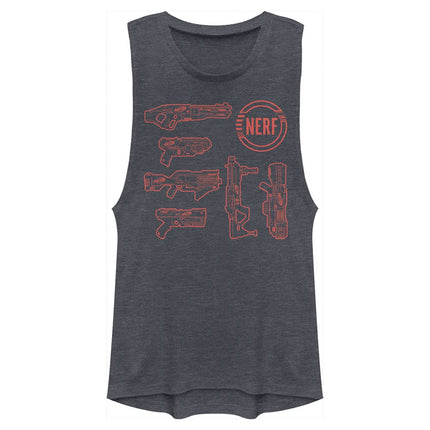Hasbro Women's Nerf Blasters T-Shirt, Denim Blue H