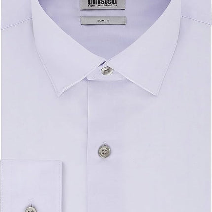UNLISTED Men's Dress Shirt Big and Tall Solid, Lilac, 19" Neck 34"-35" Sleeve