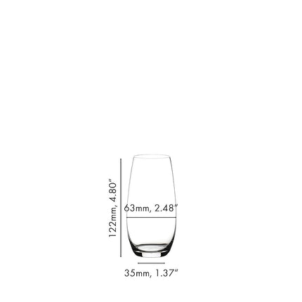 Riedel O Champagne Flutes Set of 2 – Stemless Crystal Champagne Glasses for Champagne, Prosecco or Sparkling Wine – Lead-Free Crystal – Dishwasher Safe – 9 oz Capacity