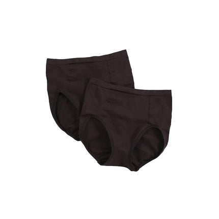 Bali Women's Shapewear Seamless Brief Ultra Control 2-Pack, Black/Black, 3X