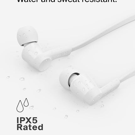 Belkin SoundForm Wired Earbuds with USB-C Connector, in-Ear Earphones w/Microphone - USB-C Headphones for iPhone 17, iPhone 16, iPad mini, Galaxy S25, Google Pixel 9, Android, and More - White