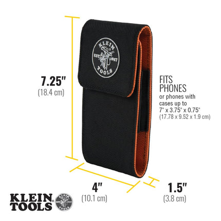 Klein Tools 55474 Phone Holder, XX-Large, Fits iPhone, Google, LG, Samsung Phones, with Magnetic Closure and Belt Clip