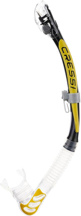 Cressi Alpha Ultra Dry Diving Snorkel - Black/Yell