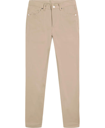 IZOD Boys' School Uniform Twill Pants, Flat Front 