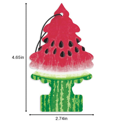 Little Trees Car Air Freshener I Hanging Tree Provides Long Lasting Scent for Auto or Home I Watermelon, 6-Packs (4 Count)