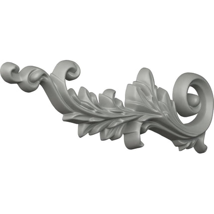 Ekena ONL15X05RB-L 15 3/4" W x 5 H x 1 1/8" P Robin Scroll Onlay, Left, Primed