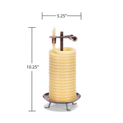 Candle by the Hour 80-Hour Vertical Candle, Eco-Friendly Natural Beeswax with Cotton Wick