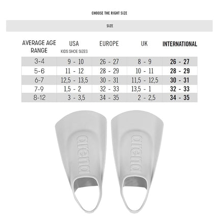 ARENA Kids' Junior Swim Fin, Blue, 11,5-12,5 UK