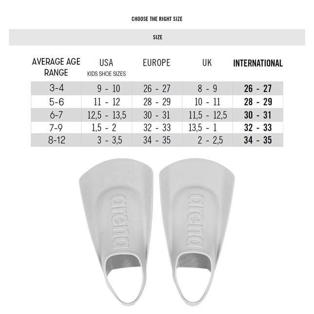 ARENA Kids' Junior Swim Fin, Pink, 8-9 UK