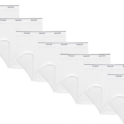 Fruit of the Loom Men's Basic White Brief Multipack (Large, White (7 Pack))