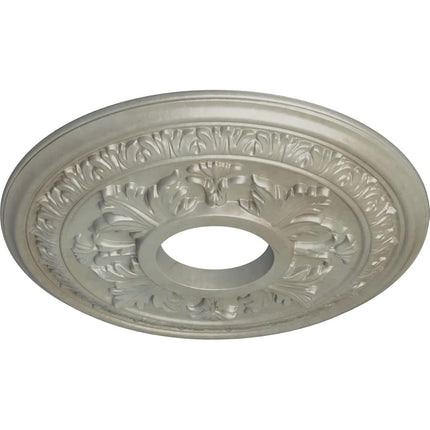 15 3/8"OD x 4 1/4"ID x 1 1/2"P Baltimore Ceiling Medallion (Fits Canopies up to 5 1/2"), Hand-Painted Flash Gold