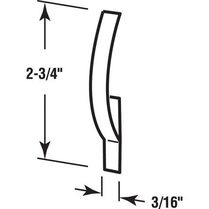 Prime-Line L 5794, Corner Mounted Screen Tension Spring, 3/16", Spring Steel, Zinc Plated