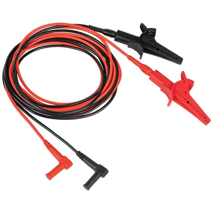 Klein Tools Heavy-Duty Alligator Clip Test Leads, 10-Foot, Black, CAT III 1000V / IV 600V
