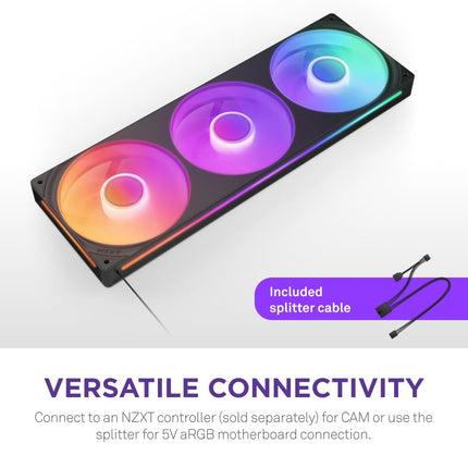 NZXT F360 RGB Core - 360mm Single-Frame RGB Fan Unit - Black