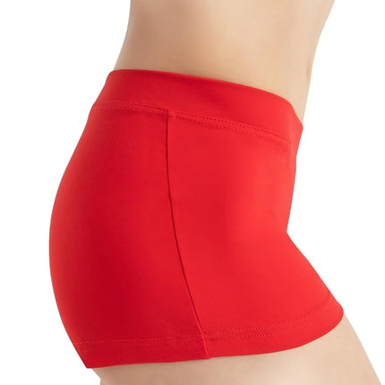 Capezio Boy Cut Low Rise Shorts, Red, Small