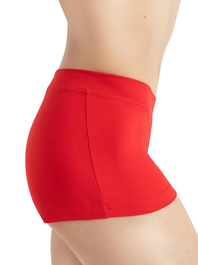 Capezio Boy Cut Low Rise Shorts, Red, Small