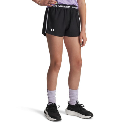 Under Armour Girl's Tech Play Up Shorts Black/Black/White XL XL