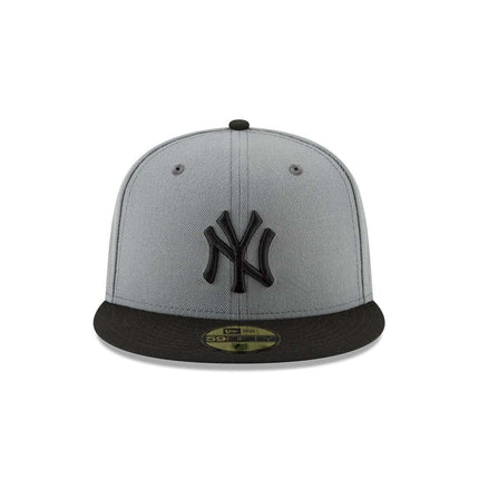 New Era 59Fifty Hat New York Yankees MLB Basic Storm Gray/Black Fitted Cap (7 1/4) (7 1/4)