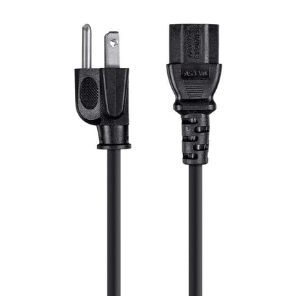 Monoprice 12ft 18AWG Power Cord Cable w/ 3 Conductor PC Power Connector Socket, 10A (NEMA 5-15P to IEC-320-C13)