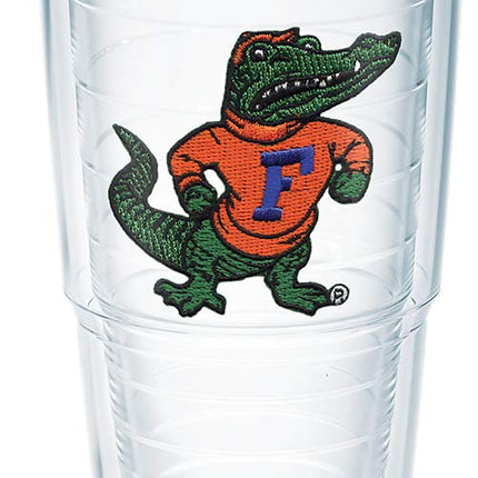 Tervis 1084964 Gobelet individuel University of Florida Gator Body Emblem avec couvercle orange, 24 oz, Transparent