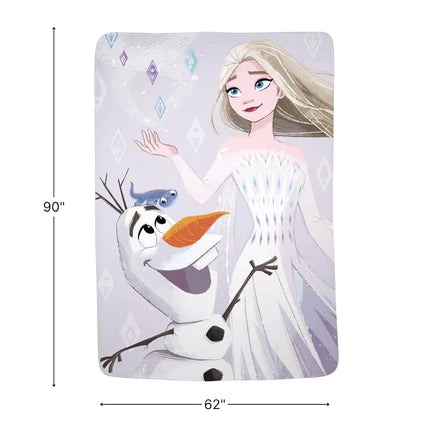 Disney Frozen 2 Kids Bedding Super Soft Plush Micro Raschel Blanket, 62 in x 90 in, Official Disney Product by Franco
