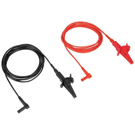 Klein Tools Heavy-Duty Alligator Clip Test Leads, 10-Foot, Black, CAT III 1000V / IV 600V