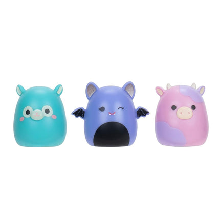 Squish-a-longs by Original Squishmallows Party Pack On-the-Go Playset - Series 1 - Three 1-Inch Mini-Squish with 9 Furnishings - Collect, Trade, & Play