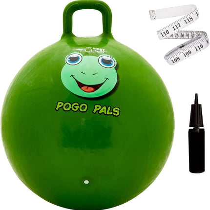 Flybar Hopper Ball for Kids, Inflatable Bouncy Ride-On Ball w/Handle for Indoor & Outdoor Active Play, Includes Pump, Jump Toy for Boys & Girls, Supports Up to 185 lbs, Ages 6+, 22-Inch, Medium
