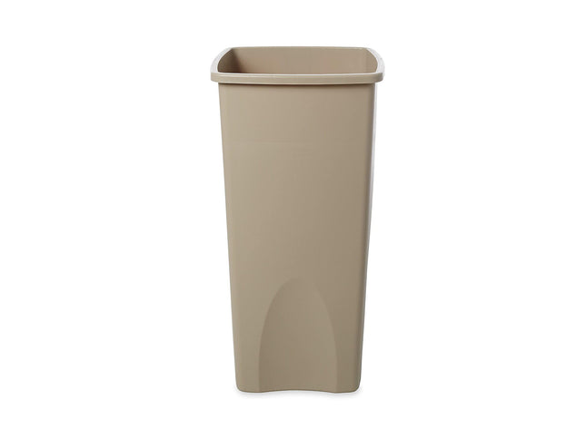 Rubbermaid Commercial Products FG356988BEIG, 23gal Rectangular Untouchable Trash Can - Beige