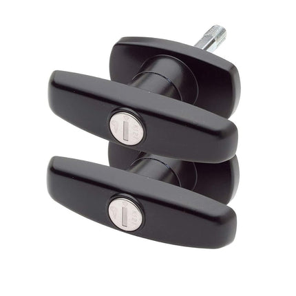 Bauer T-323T Package Matching T-Handles Lock Set | Shaft 2 Inch Total Length, 1/2" thread on end | Keyed K-127