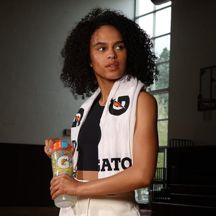 Gatorade Sideline Towel, White, 21" x 39", 100% Cotton, Machine Washable