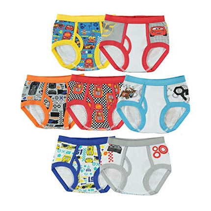 Handcraft Little Boys' Disney Cars 7 Pack Brief, Multi, 2T/3T