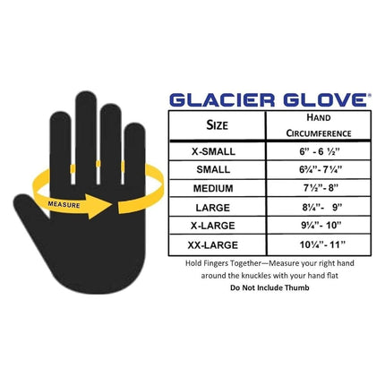 Glacier Outdoor ICE Bay Fishing Glove (Black, Small)