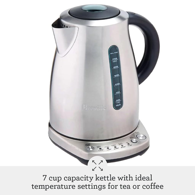 Breville BKE720BSS Temp Select Hot Water Kettle, 57 oz, Brushed Stainless Steel