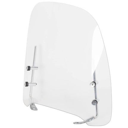 ECOTRIC Universal Scooter Windshield 14.3"x16.5" Compatible with Yamaha Honda 125cc 150cc Moped Dirt Bike Motorcycle Windscreen Transparent Acrylic