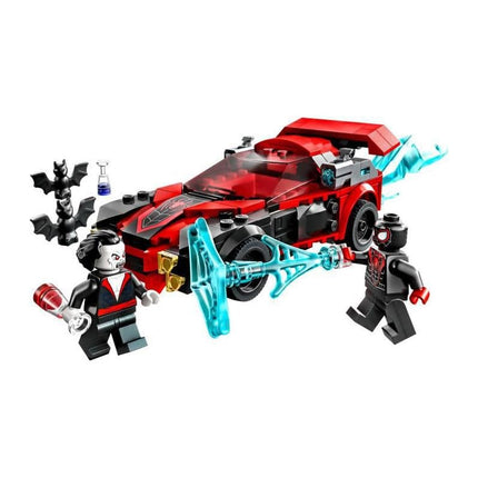 LEGO 76244 Marvel Miles Morales vs. Morbius, Spider-Man Building Toy for Boys and Girls with Race Car and Minifigures, Adventures in the Spiderverse Set