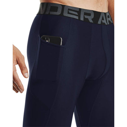 Under Armour Men's HeatGear 3/4 Leggings, Midnight Navy (410)/Black, S Long