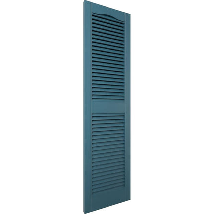 Ekena Millwork LL1C12X02400BD 12" W x 24" H Open Shutters with Center Slits Lifetime Vinyl Top with Fastener (Pair) Bordeaux