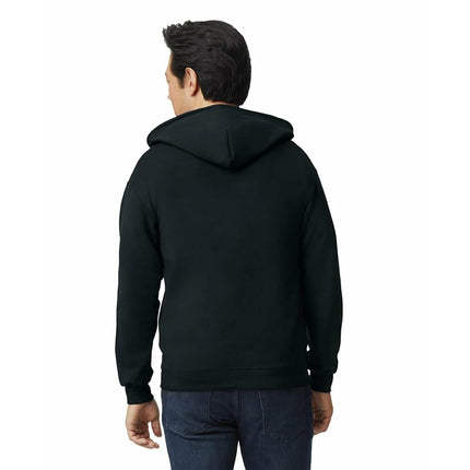 Gildan Men's Fleece Zip Hooded Sweatshirt, Style G18600, Black, XXL