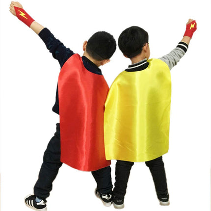 ADJOY Capas y Máscaras de Superhéroes para Niños Paquete de 14 Sets con Pegatinas de Superhéroes - Capas de Disfraz para Fiestas de Cumpleaños Temáticas de Superhéroes