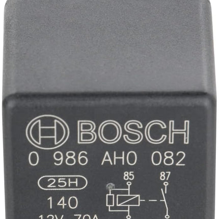 Bosch 0986AH0082 Power Relay 12V 70A, IP5K4, Operating Temperature from -40 Degree to 125 Degree C, 4 Pin Relay Without Holder